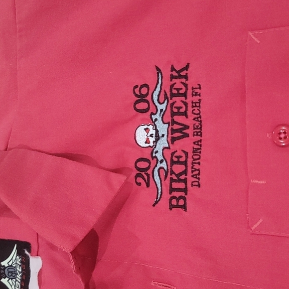 Biker Design 2006 65th Annual Bike Week Daytona Beach Florida Button Up - Picture 2 of 8